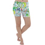 Circle Music Pattern Lightweight Velour Yoga Shorts