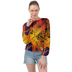 Board Circuits Control Center Trace Banded Bottom Chiffon Top by Pakrebo
