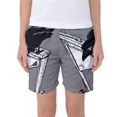 Gallows Raven Chopped Women s Basketball Shorts by Bajindul