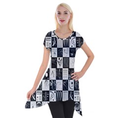 J 8 Short Sleeve Side Drop Tunic by ArtworkByPatrick