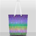 Abstract Texture Triangle Geometric Full Print Rope Handle Tote (Small) View1
