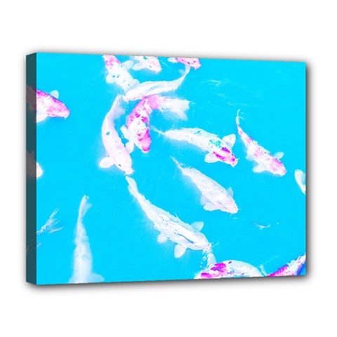 Koi Carp Scape Canvas 14  X 11  (stretched) by essentialimage