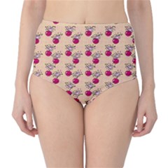 Cherries An Bats Peach Classic High-waist Bikini Bottoms by snowwhitegirl