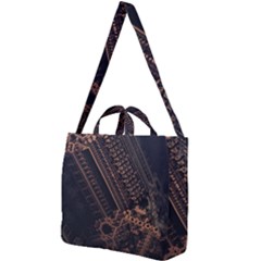 Fractals Abstraction Tla Designs Square Shoulder Tote Bag by Simbadda