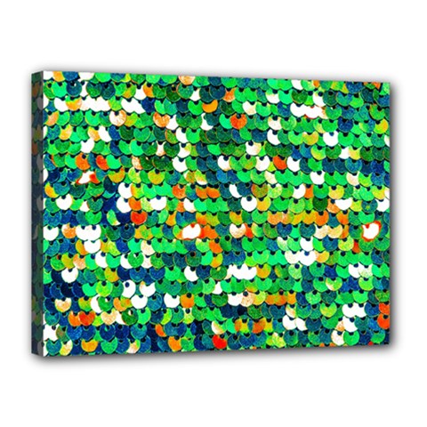 Funky Sequins Canvas 16  X 12  (stretched) by essentialimage