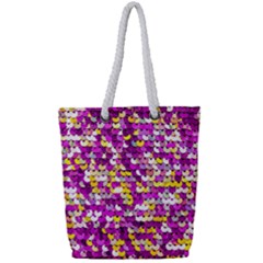 Funky Sequins Full Print Rope Handle Tote (small) by essentialimage
