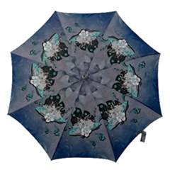 Sport, Surfboard With Flowers And Fish Hook Handle Umbrellas (large) by FantasyWorld7