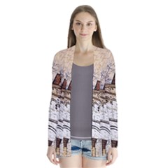Building Architecture Columns Drape Collar Cardigan by Simbadda