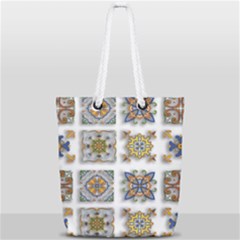 Abstract Texture Artistic Art Full Print Rope Handle Tote (small) by Simbadda