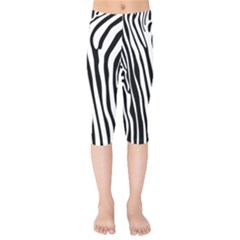Vector Zebra Stripes Seamless Pattern Kids  Capri Leggings  by Vaneshart