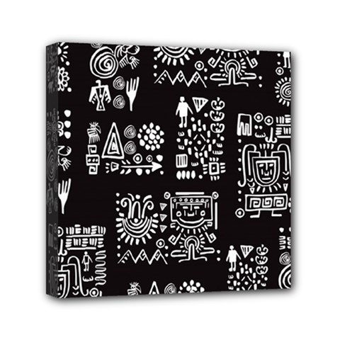 Vector Pattern Design With Tribal Elements Mini Canvas 6  X 6  (stretched) by Vaneshart