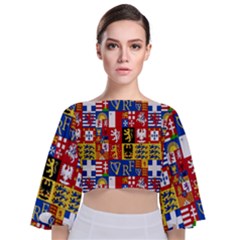 Coa 1 Tie Back Butterfly Sleeve Chiffon Top
