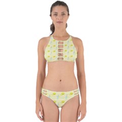 Lemonade Polkadots Perfectly Cut Out Bikini Set by bloomingvinedesign