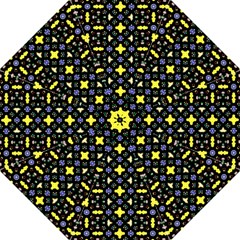 Pattern Black Background Texture Hook Handle Umbrellas (medium) by Simbadda