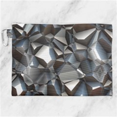 Triangles Polygon Color Silver Uni Canvas Cosmetic Bag (xxl) by Simbadda
