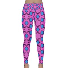 Pattern Pink Stars Texture Seamless Lightweight Velour Classic Yoga Leggings