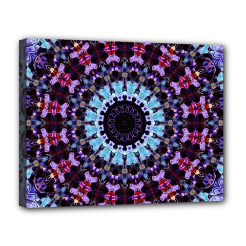 Kaleidoscope Shape Abstract Design Canvas 14  X 11  (stretched)