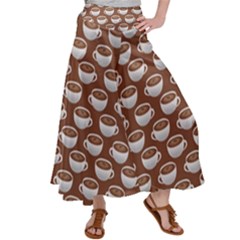 Coffee On Coffee Satin Palazzo Pants by bloomingvinedesign
