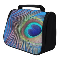 Nature Bird Wing Texture Animal Male Wildlife Decoration Pattern Line Green Color Blue Colorful Full Print Travel Pouch (small) by Vaneshart