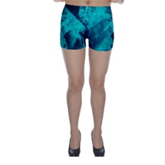 Background Texture Pattern Blue Skinny Shorts by Wegoenart