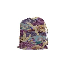 Textile Fabric Cloth Pattern Drawstring Pouch (small)