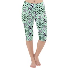 Background Texture Dots Pattern Lightweight Velour Cropped Yoga Leggings by Vaneshart