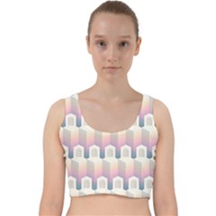 Seamless Pattern Background Entrance Velvet Racer Back Crop Top by Vaneshart