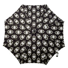 Abstract Seamless Pattern Graphic Black Hook Handle Umbrellas (large) by Vaneshart