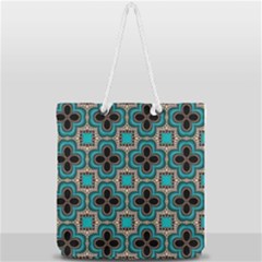 Seamless Wallpaper Pattern Full Print Rope Handle Tote (large) by Vaneshart