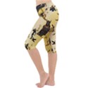 Anubis The Egyptian God Pattern Lightweight Velour Cropped Yoga Leggings View2