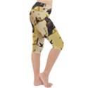 Anubis The Egyptian God Pattern Lightweight Velour Cropped Yoga Leggings View3