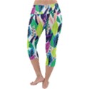 Leaves  Lightweight Velour Capri Yoga Leggings View4