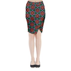 Pattern  Midi Wrap Pencil Skirt by Sobalvarro