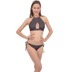 Pattern  Cross Front Halter Bikini Set by Sobalvarro