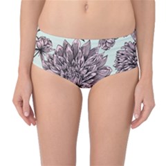 Flowers Mid-waist Bikini Bottoms by Sobalvarro