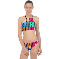 Polka Dots Two Times 5 Black Racer Front Bikini Set by impacteesstreetwearten