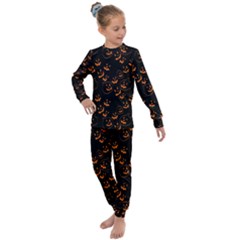 Jack O Lanterns Kids  Long Sleeve Set  by bloomingvinedesign