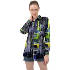 Between Two Moons 7 Long Sleeve Satin Shirt