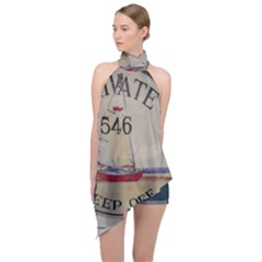 Balboa 1 1 Halter Asymmetric Satin Top by bestdesignintheworld