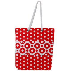 Polka Dots Two Times 10 Full Print Rope Handle Tote (large) by impacteesstreetwearten