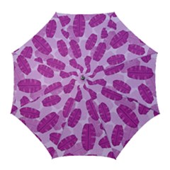 Exotic Tropical Leafs Watercolor Pattern Golf Umbrellas by Vaneshart