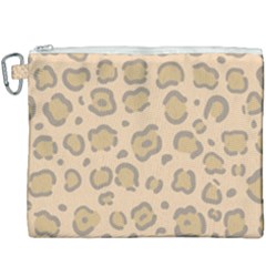 Leopard Print Canvas Cosmetic Bag (xxxl) by Sobalvarro