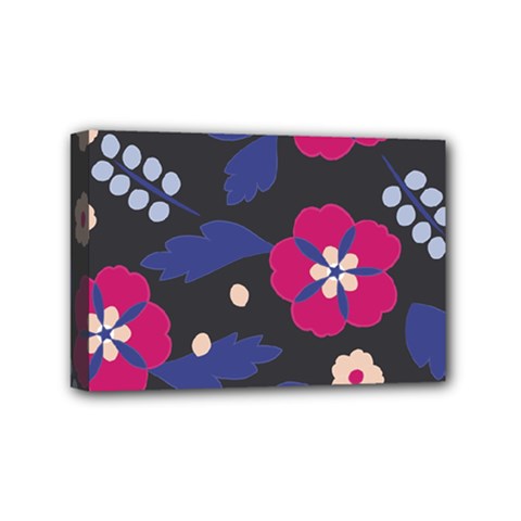 Vector Seamless Flower And Leaves Pattern Mini Canvas 6  X 4  (stretched) by Sobalvarro