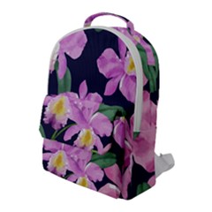 Vector Hand Drawn Orchid Flower Pattern Flap Pocket Backpack (large) by Sobalvarro