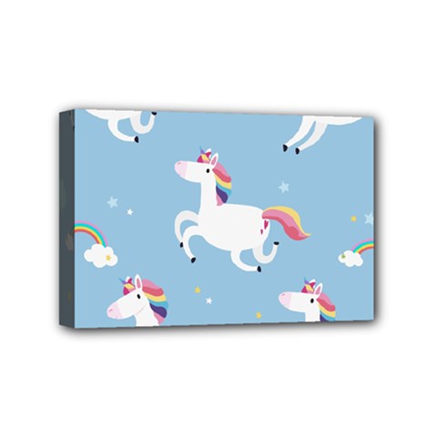 Unicorn Seamless Pattern Background Vector (2) Mini Canvas 6  X 4  (stretched) by Sobalvarro