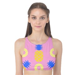 Pop Art Pineapple Seamless Pattern Vector Tank Bikini Top by Sobalvarro