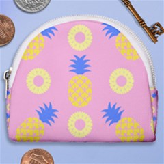 Pop Art Pineapple Seamless Pattern Vector Horseshoe Style Canvas Pouch by Sobalvarro