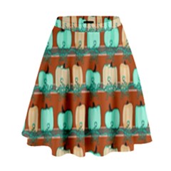Bluegreen Pumpkins High Waist Skirt