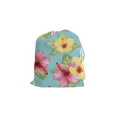 Hibiscus Drawstring Pouch (small) by Sobalvarro