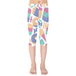 Icecream Pattern Pastel Sumer Kids  Capri Leggings 